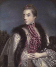 Репродукция картины "elizabeth drax, countess of berkeley" художника "рейнольдс джошуа"