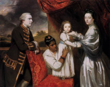 Копия картины "george clive and his family with an indian maid" художника "рейнольдс джошуа"