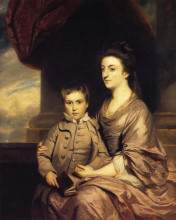 Репродукция картины "elizabeth, countess of pembroke and her son" художника "рейнольдс джошуа"