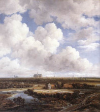 Копия картины "view of haarlem with bleaching grounds" художника "рёйсдал якоб исаакс ван"