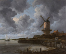 Картина "tower mill at wijk bij duurstede, netherlands" художника "рёйсдал якоб исаакс ван"