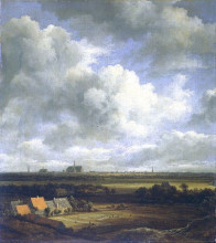Картина "view of haarlem with bleaching fields in the foreground" художника "рёйсдал якоб исаакс ван"