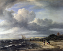Картина "the shore at egmond-an-zee" художника "рёйсдал якоб исаакс ван"
