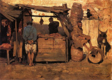 Репродукция картины "moroccan butcher shop" художника "рейссельберге тео ван"