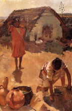 Копия картины "figures near a well in morocco" художника "рейссельберге тео ван"
