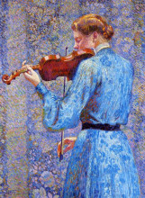 Картина "the violinist" художника "рейссельберге тео ван"