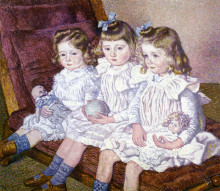 Репродукция картины "thomas braun&#39;s three daughters" художника "рейссельберге тео ван"