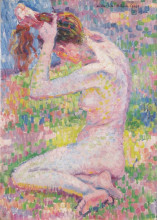 Репродукция картины "seated nude" художника "рейссельберге тео ван"