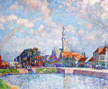 Репродукция картины "rainbow over veere" художника "рейссельберге тео ван"
