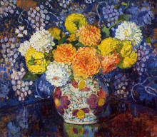 Репродукция картины "vase of flowers" художника "рейссельберге тео ван"
