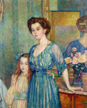 Копия картины "madame von bodenhausen with her daughter luli" художника "рейссельберге тео ван"