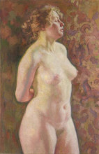 Репродукция картины "standing nude" художника "рейссельберге тео ван"