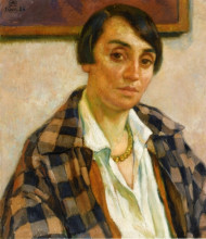 Репродукция картины "portrait of elizabeth van rysselberghe" художника "рейссельберге тео ван"