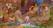 Репродукция картины "four bathers" художника "рейссельберге тео ван"