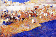 Репродукция картины "maroccan market" художника "рейссельберге тео ван"