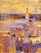 Репродукция картины "view of meknes, morocco" художника "рейссельберге тео ван"