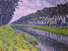 Репродукция картины "canal in flanders" художника "рейссельберге тео ван"