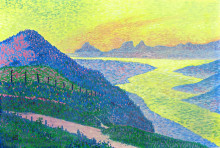 Копия картины "sunset at ambleteuse" художника "рейссельберге тео ван"