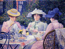 Копия картины "summer afternoon (tea in the garden)" художника "рейссельберге тео ван"