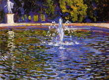 Репродукция картины "the fountain - parc sans souci at potsdam" художника "рейссельберге тео ван"