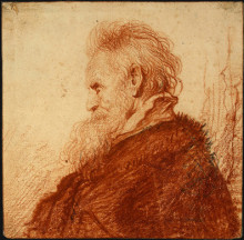 Репродукция картины "head of an old man" художника "рембрандт"
