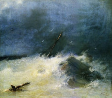 Копия картины "буря на море" художника "айвазовский иван"