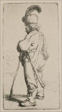 Копия картины "a polander turned to the left" художника "рембрандт"