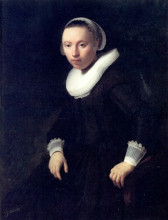 Картина "a portrait of a young woman" художника "рембрандт"