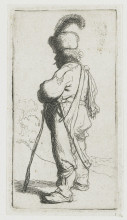 Копия картины "polander leaning on a stick" художника "рембрандт"