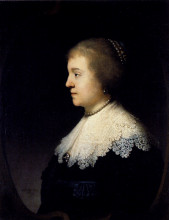Копия картины "portrait of amalia van solms" художника "рембрандт"