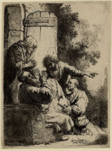 Копия картины "joseph`s coat brought to jacob" художника "рембрандт"