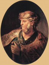 Репродукция картины "portrait of a man in oriental costume" художника "рембрандт"