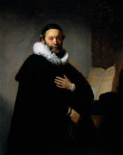 Репродукция картины "portrait of johannes wtenbogaert" художника "рембрандт"
