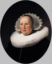 Репродукция картины "portrait of maertgen van bilderbeecq" художника "рембрандт"
