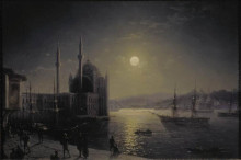 Копия картины "лунная ночь на босфоре" художника "айвазовский иван"