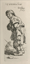 Репродукция картины "a beggar and a companion piece, turned to the left" художника "рембрандт"