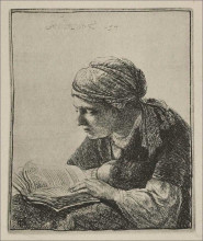 Картина "a young woman reading" художника "рембрандт"