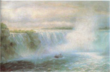 Копия картины "ниагарский водопад" художника "айвазовский иван"