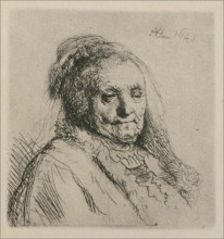 Копия картины "bust of an old woman, rembrandt`s mother" художника "рембрандт"
