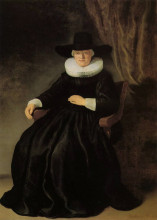 Репродукция картины "maria bockennolle, wife of johannes elison" художника "рембрандт"