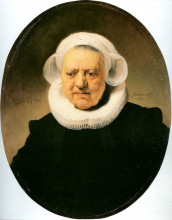 Копия картины "portrait of aechje claesdar" художника "рембрандт"