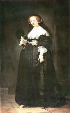 Копия картины "portrait of oopjen coppit" художника "рембрандт"