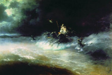 Копия картины "путешествие посейдона по морю" художника "айвазовский иван"