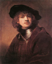 Картина "self-portrait as a young man" художника "рембрандт"