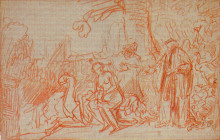 Копия картины "susanna und die beiden alten" художника "рембрандт"