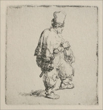Копия картины "a polander walking towards the right" художника "рембрандт"