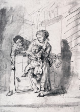 Копия картины "child in a tantrum" художника "рембрандт"