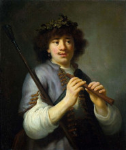 Копия картины "rembrandt as shepherd" художника "рембрандт"