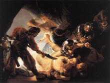 Копия картины "ослепление самсона" художника "рембрандт"