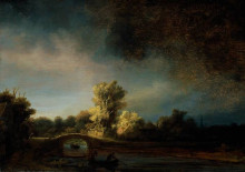 Копия картины "каменный мост" художника "рембрандт"